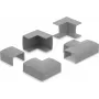 Delock Kabelkanal-Verbinder für 24 x 14 mm Kabelkanal, 5-teiliges Set, Grau 22095