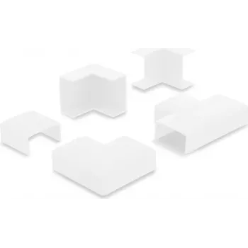 Delock Kabelkanal-Verbinder für 40 x 19 mm Kabelkanäle, 5-teiliges Set, Weiß 22094