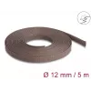 Delock Kabelmanagement-Schlauch, 12 mm, geflochten, nagetierresistent, dehnbar, 5 m, braun