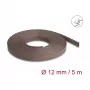 Delock Kabelmanagement-Schlauch, 12 mm, geflochten, nagetierresistent, dehnbar, 5 m, braun