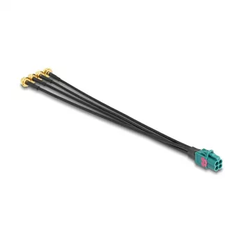 Delock Kabel Mini FAKRA Z Buchse Quad auf 4 x SMA Stecker 0,2 m RG-174 90283