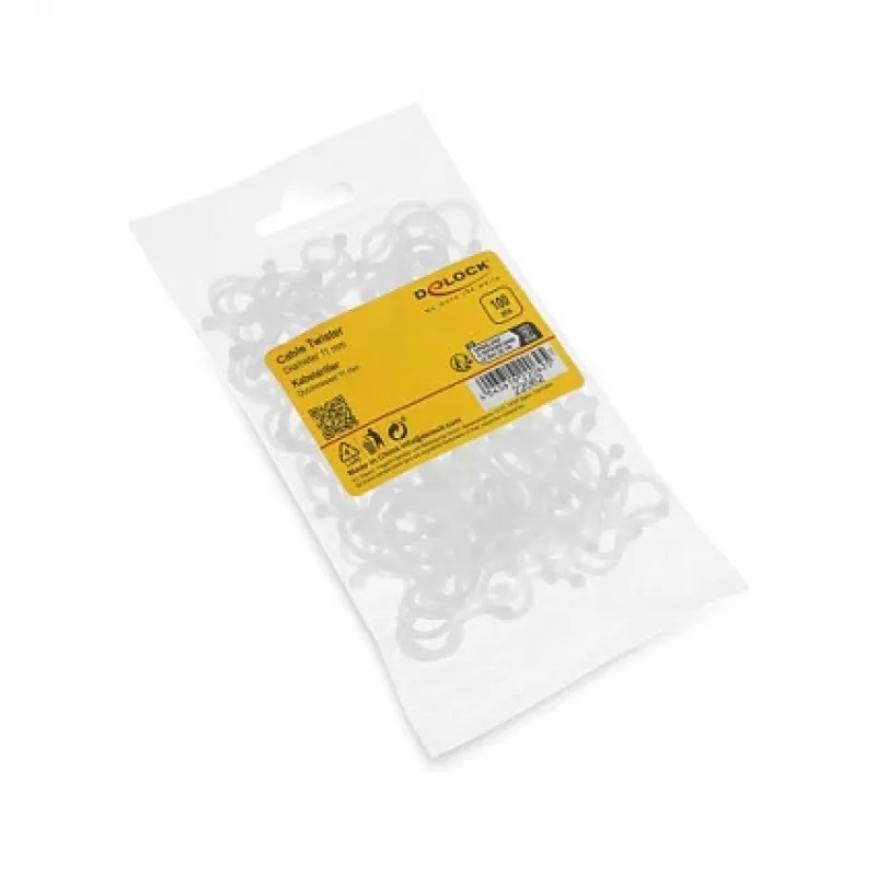 Delock Kabel-Spiralwickel Ø 11 mm Transparent, 100 Stück