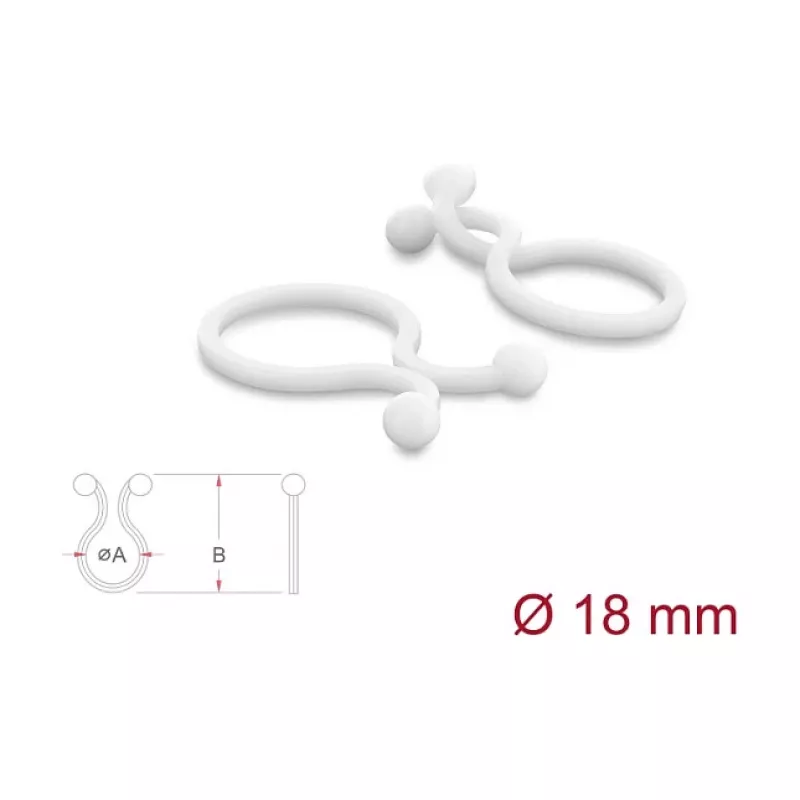 Delock Kabel-Spiralschlauch Ø 18 mm transparent, 100 Stück