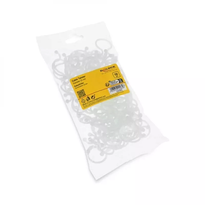 Delock Kabel-Spiralschlauch Ø 23 mm transparent, 100 Stück