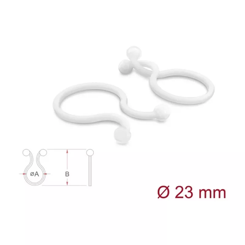 Delock Kabel-Spiralschlauch Ø 23 mm transparent, 100 Stück