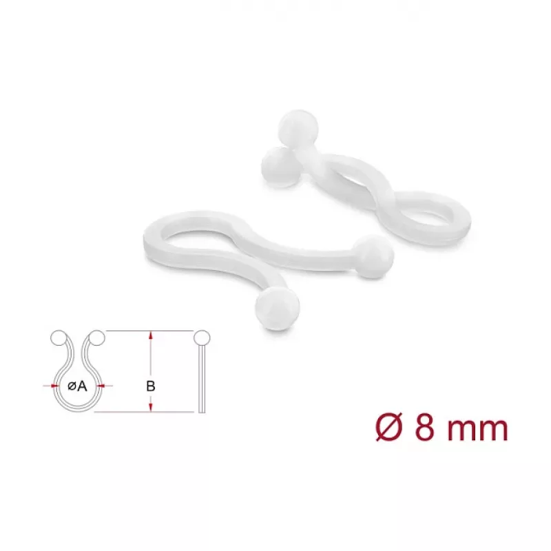 Delock Kabel Spiralschlauch 8 mm Transparent, 100 Stück