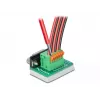 Delock D-Sub 9 Buchse auf 6-Pin Klemmenblock Adapter mit Rändelschrauben und Drucktaster 66556