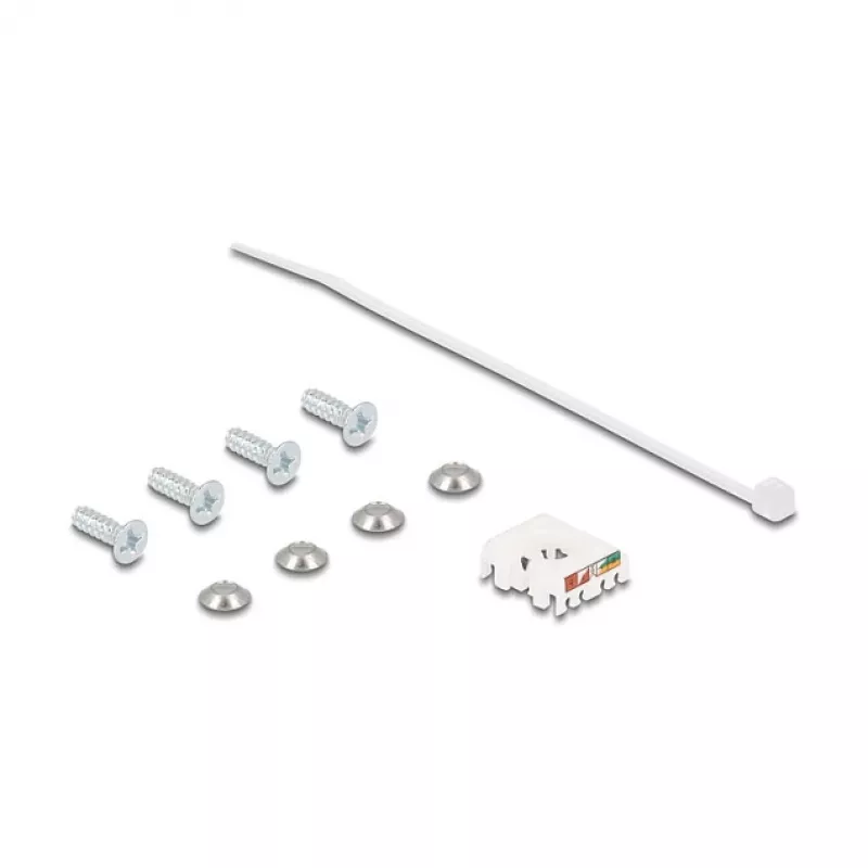 Delock D-Typ RJ45 Einbau-Buchse Cat.6A STP mit LSA-Anschluss und IP66-Schutzkappe