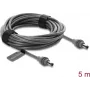 Delock DC 5,5 x 2,1 mm auf DC 5,5 x 2,1 mm Kabel kompatibel mit Starlink Mini, 5 m Grau (91825)