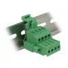 DELOCK DIN-Hutschienen-Klemmenblock-Set 4-polig mit Schraubverriegelung, 800 V, 32 A, Grau