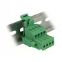 DELOCK DIN-Hutschienen-Klemmenblock-Set 4-polig mit Schraubverriegelung, 800 V, 32 A, Grau