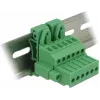 DELOCK DIN-Hutschienen-Klemmenblock-Set, 6-polig, Schraubanschluss, Grau