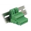 DELOCK DIN-Hutschienen-Klemmenblock-Set, 6-polig, Schraubanschluss, Grau