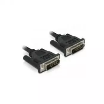 Delock DVI-D Dual Link Kabel 24+1 Stecker zu Stecker 0,5 m Schwarz 84369