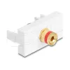 Delock Easy 45 Modul Polklemme auf Gewindebuchse Rot Weiß (90901)
