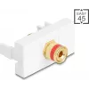 Delock Easy 45 Modul Polklemme auf Gewindebuchse Rot Weiß (90901)
