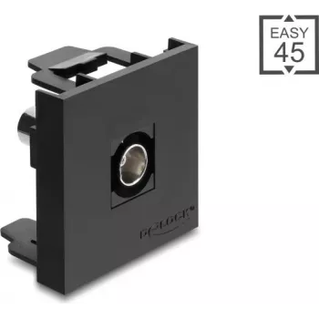 Delock Easy 45 Modul BNC Buchse zu BNC Buchse 50 Ohm Schwarz (91962)