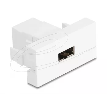 Delock Easy 45 Modul EASY-USB 2.0 Typ-A Buchse zu EASY-USB Typ-A Buchse Weiß 90866