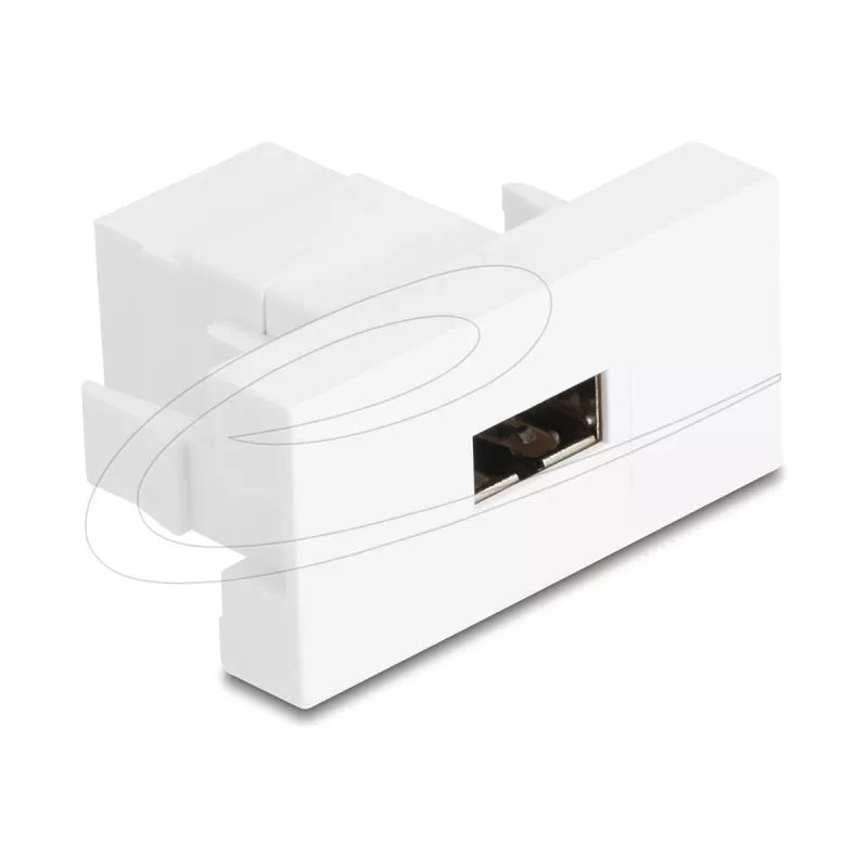 Delock Easy 45 Modul EASY-USB 2.0 Typ-A Buchse zu EASY-USB Typ-A Buchse Weiß 90866