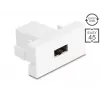 Delock Easy 45 Modul EASY-USB 2.0 Typ-A Buchse zu EASY-USB Typ-A Buchse Weiß 90866