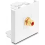 Delock Easy 45 Modul RCA Buchse zu RCA Buchse vergoldet Rot/Weiß (91818)