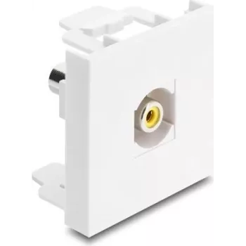 Delock Easy 45 Modul RCA Buchse zu RCA Buchse Gelb / Weiß 91814