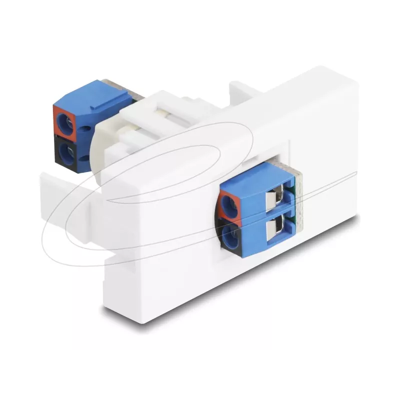 Delock Easy 45 Modul Klemmenblock auf Weiß (90912)