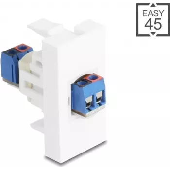 Delock Easy 45 Modul Klemmenblock auf Weiß (90912)