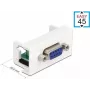 Delock Easy 45 Snap-in-Modul 9-pol D-Sub Buchse Weiß RAL 9003 81348