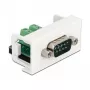 Delock Easy 45 Snap-in-Modul D-Sub 9-polig Stecker auf 10-polige Klemmleiste, Weiß RAL 9003 81351