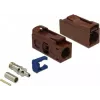 DeLOCK FAKRA F Buchse 25 mm (Lang) zum Crimpen - Nussbraun, RAL 8011 89690