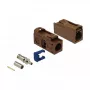 DeLOCK FAKRA F Buchse 25 mm (Lang) zum Crimpen - Nussbraun, RAL 8011 89690