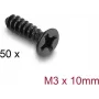Delock Lüfter-Schraubenset M3 x 10 mm, 50 Stück, Schwarz 60986