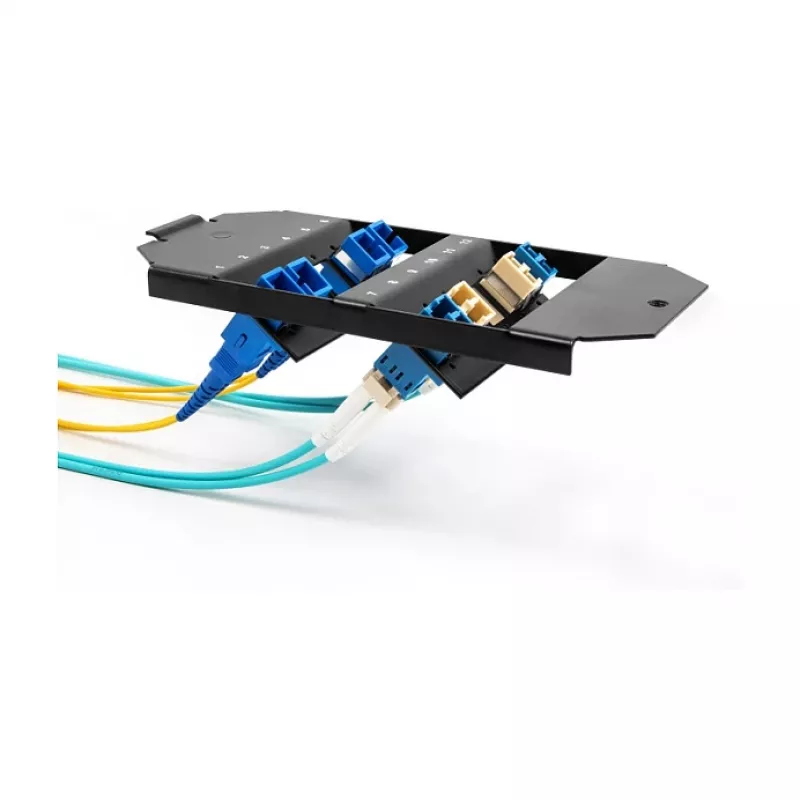 Delock LWL-Montagehalterung für Bodentank 12 Port SC Simplex / LC Duplex Kupplungen Schwarz 88162