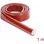 Delock Feuerfeste Silikonbeschichtete Glasfaser-Schutzhülle 1 m x 10 mm Rot 19093