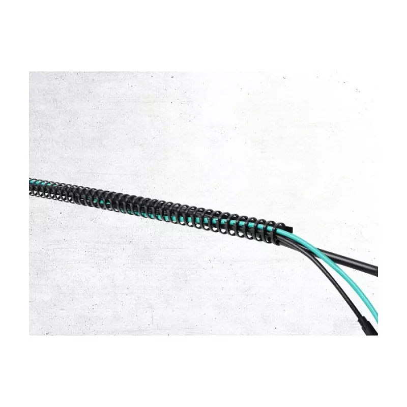 Delock Flexibler Kabelkanal, selbstklebend und schraubbar, 25 x 26 mm, Länge 50 cm, schwarz