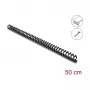 Delock Flexibler Kabelkanal, selbstklebend und schraubbar, 25 x 26 mm, Länge 50 cm, schwarz