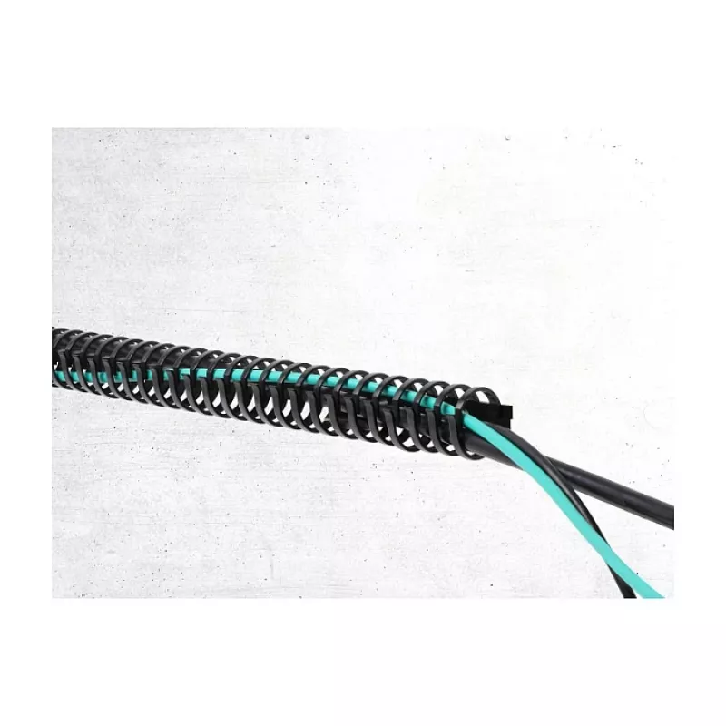 Delock Flexibler Kabelkanal Selbstklebend Schraubbar 34 x 35 mm - Länge 50 cm Schwarz