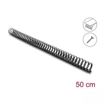 Delock Flexibler Kabelkanal Selbstklebend Schraubbar 34 x 35 mm - Länge 50 cm Schwarz