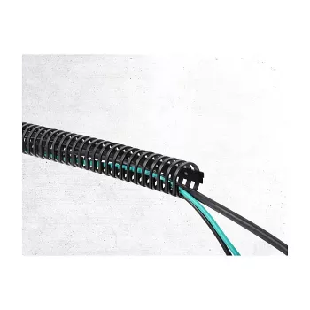 Delock Flexibler Kabelkanal, selbstklebend und schraubbar, 45 x 46 mm, Länge 50 cm, Schwarz