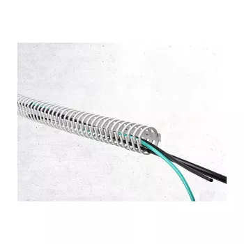Delock Flexibler selbstklebender und schraubbarer Kabelkanal 45 x 46 mm - Länge 50 cm Grau