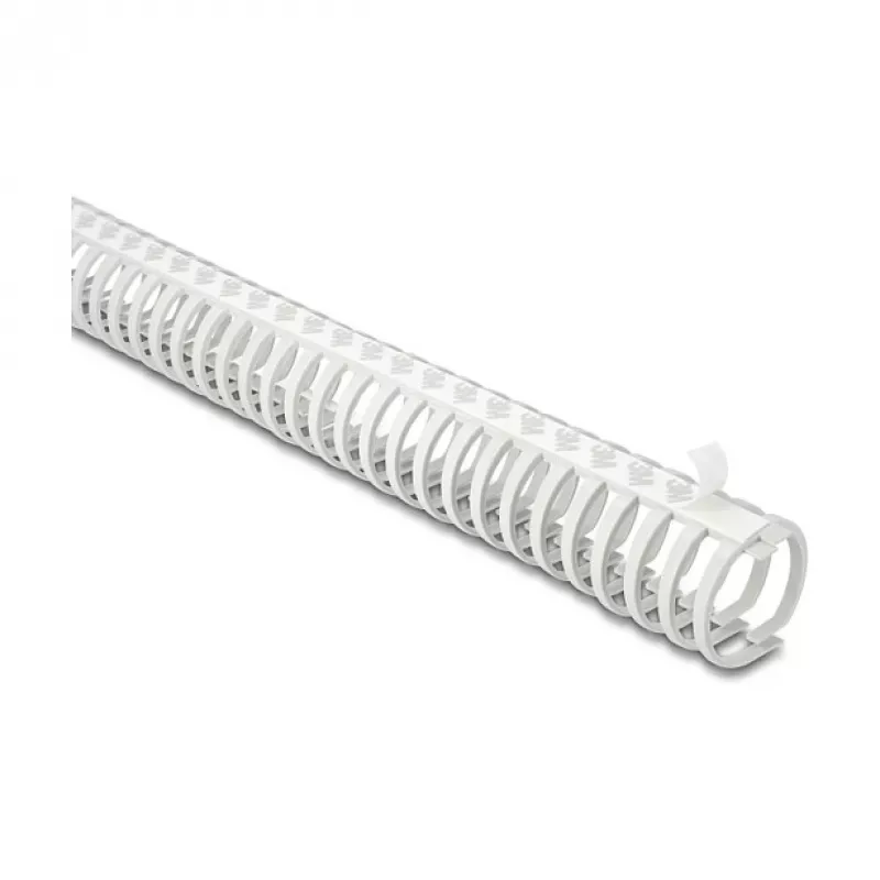 Delock Flexibler selbstklebender und schraubbarer Kabelkanal 45 x 46 mm - Länge 50 cm Grau