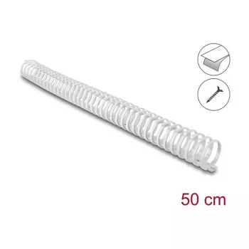 Delock Flexibler selbstklebender und schraubbarer Kabelkanal 45 x 46 mm - Länge 50 cm Grau