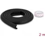 Delock Schaumstoff-Kantenschutzstreifen 24 x 8 mm - Länge 2 m Schwarz (18485)