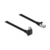 Delock GigE-Kamerakabel RJ45-Stecker 90° abgewinkelt mit Schrauben, Steckerlänge 28 mm auf RJ45-Stecker Cat.6 S/FTP 5 m Schwarz