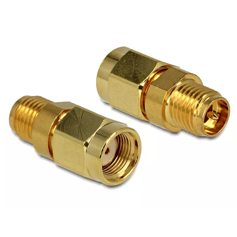 DELOCK HF RP-SMA Stecker Spezialgewinde metrisch > RP-SMA Buchse