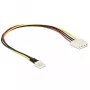 DeLOCK Internes Stromadapterkabel 4-Pin Molex Buchse auf 4-Pin Mini-Molex Stecker, 5/12V, 30cm 85457