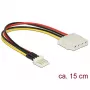 DeLOCK Internes Stromadapterkabel Molex 4-Pin Buchse auf Mini-Power 4-Pin Stecker 15 cm 85456