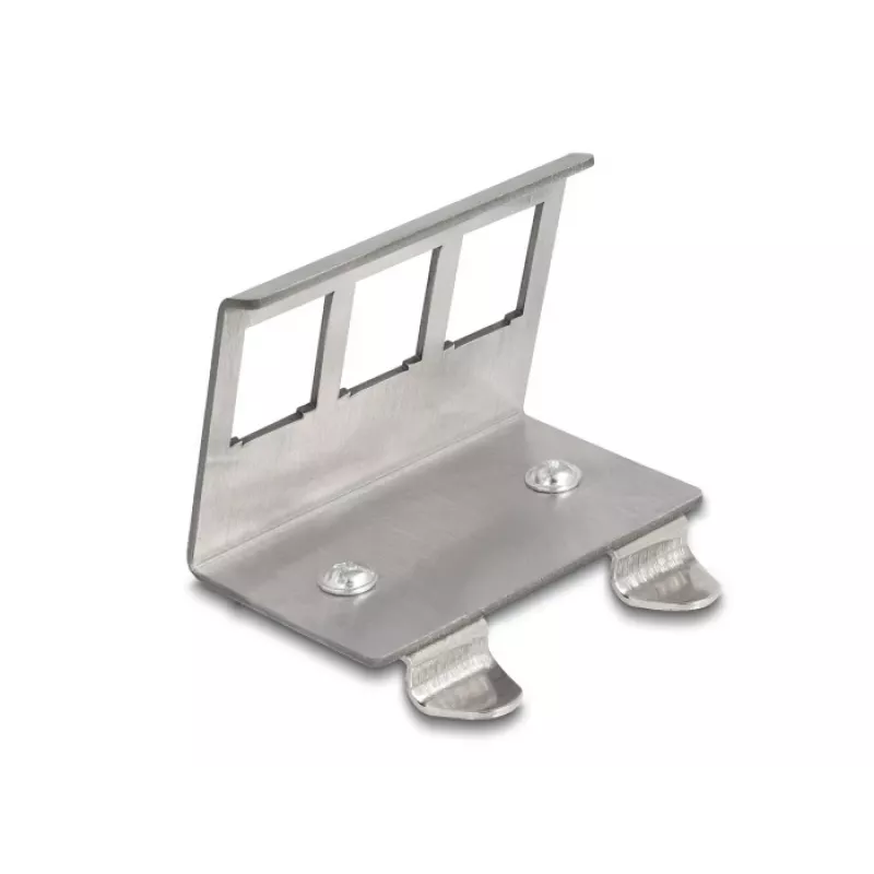 Delock Keystone Metallhalter 3 Port für DIN-Schiene (88139)