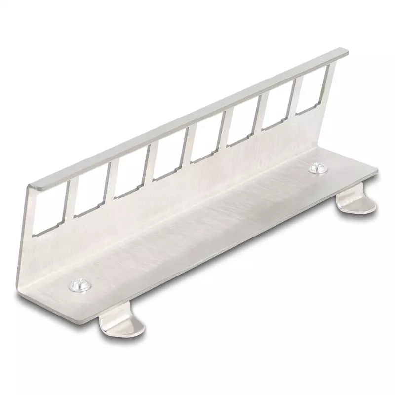 Delock Keystone Metallhalter 8-Port für DIN-Schiene (90657)